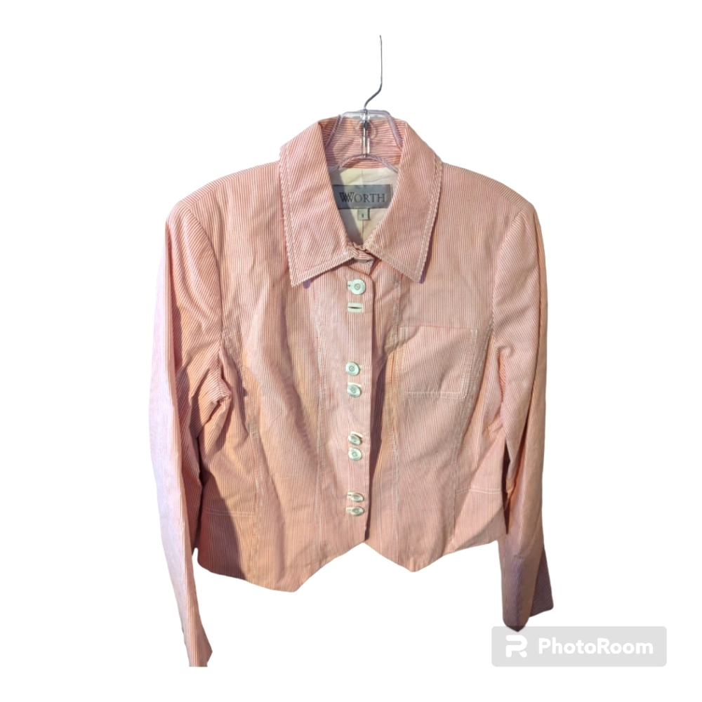 Worth New York Pink Stripped Long sleeve Top